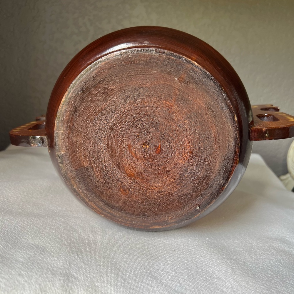 Vintage wooden folk art bowl - Picture 9 of 11